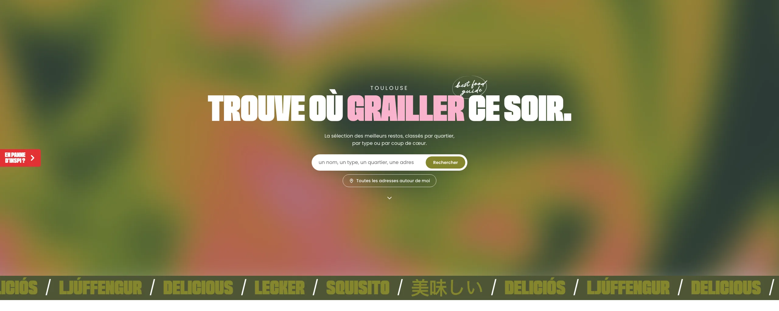 Page d'accueil du Graille Club : Trouve ou grailler ce soir, la selection des restaurants de Toulouse